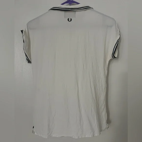 Fred Perry Button Up for The Amy Winehouse Foundation Crepe  Size 6/S - Picture 3 of 4